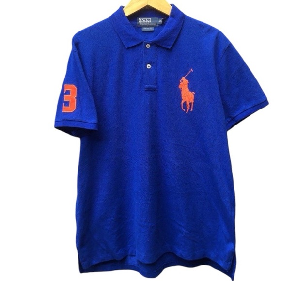 Polo Ralph Lauren Vintage Short Sleeve Shirt Embroidered Big Pony Blue Size XL - Picture 11 of 16